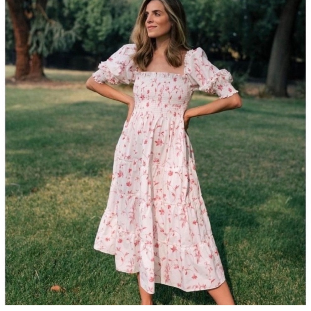 Hill House Pink Floral Maxi Dress